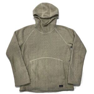 Patagonia Retro Fleece Hoodie Womens Medium Pullover Sweater‎ Pile Pocket Beige
